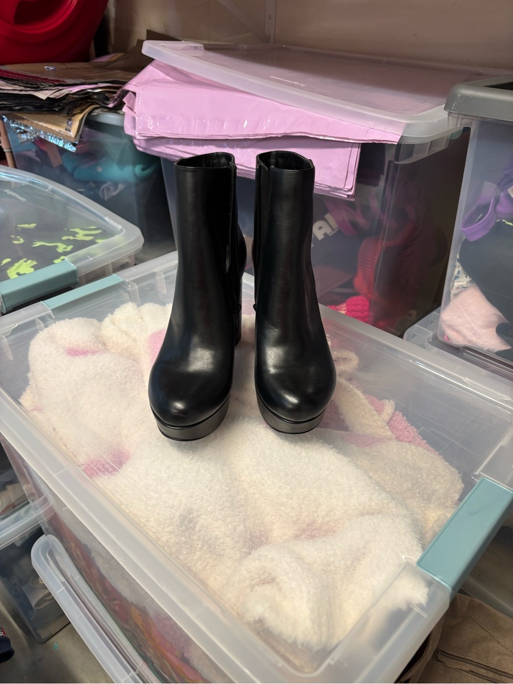 Steve Madden Black Platform Chelsea Ankle Boots